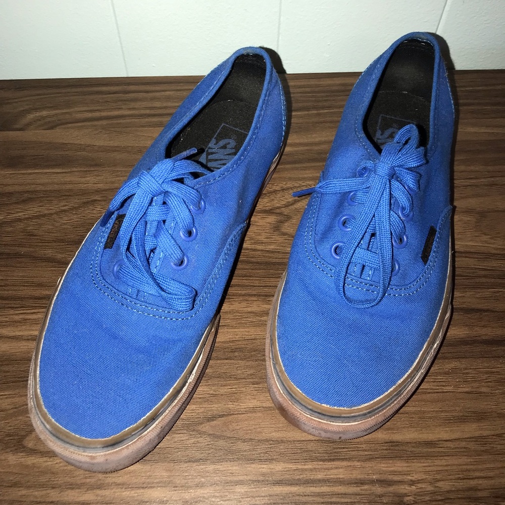 Bright blue Vans classics